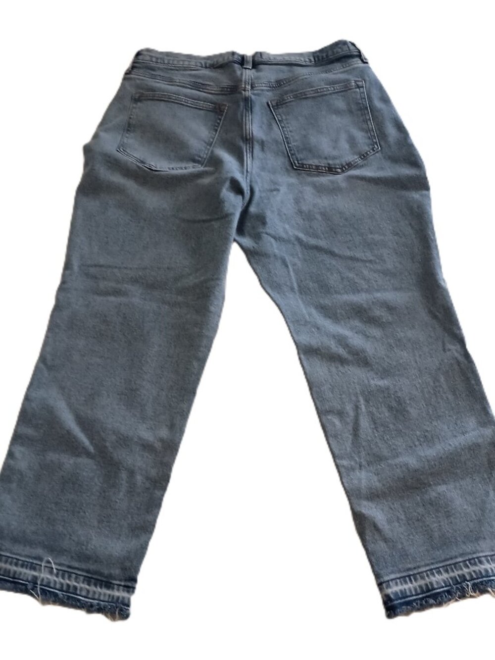Abercrombie & Fitch Ankle Straight Jeans Ultra High Rise Light Wash Sz 14L (32W) - Picture 5 of 16